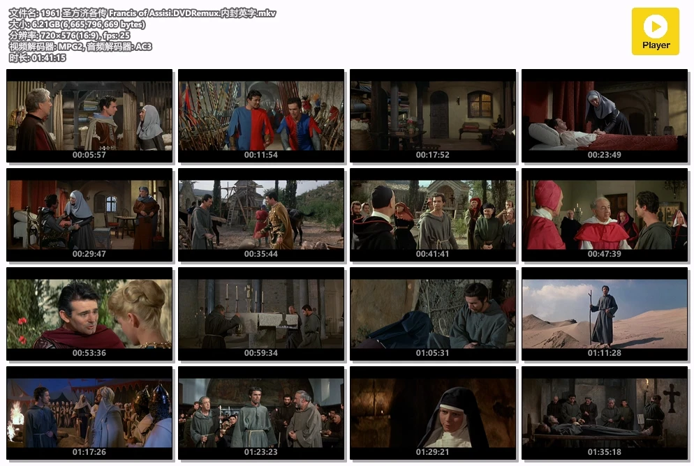 1961 圣方济各传 Francis of Assisi.DVDRemux.内封英字.mkv.webp